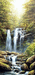 "Плисецкие водопады" х. м. 35 х 75 2002 г